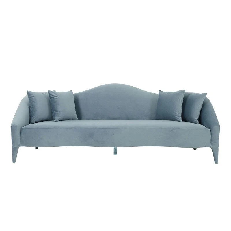 Naya Velvet Sofa - 96W x 36.2D x 34.3H - 96W x 36.2D x 34.3H