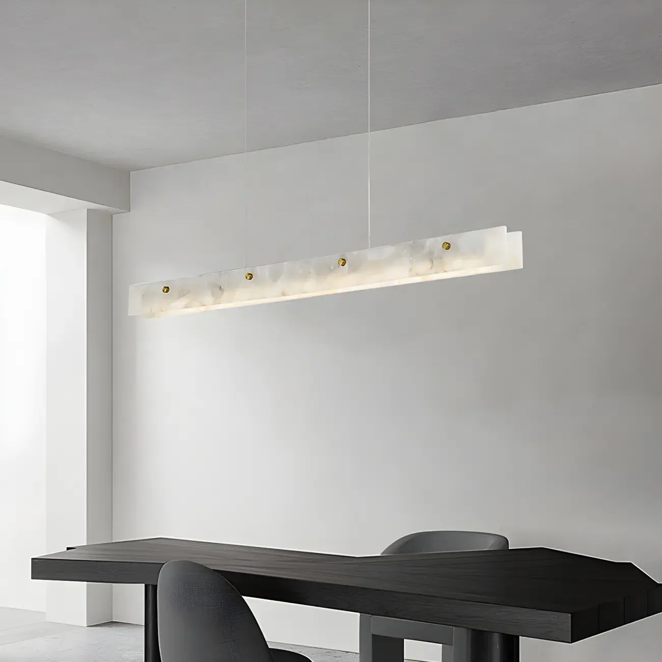 Modern Gold Metal Rectangle Kitchen Island Pendant Light