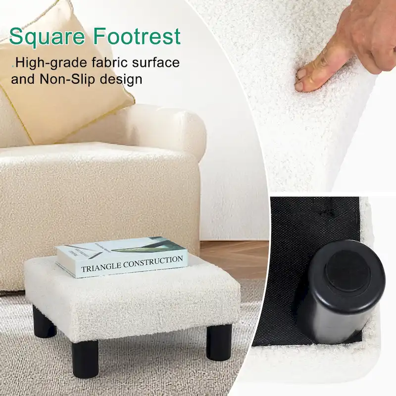 Adeco 15 Small Ottoman Upholstered Foot Rest