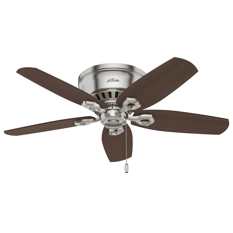Hunter 42  Builder Low Profile Ceiling Fan with 3-Light LED Light Kit and Pull Chain