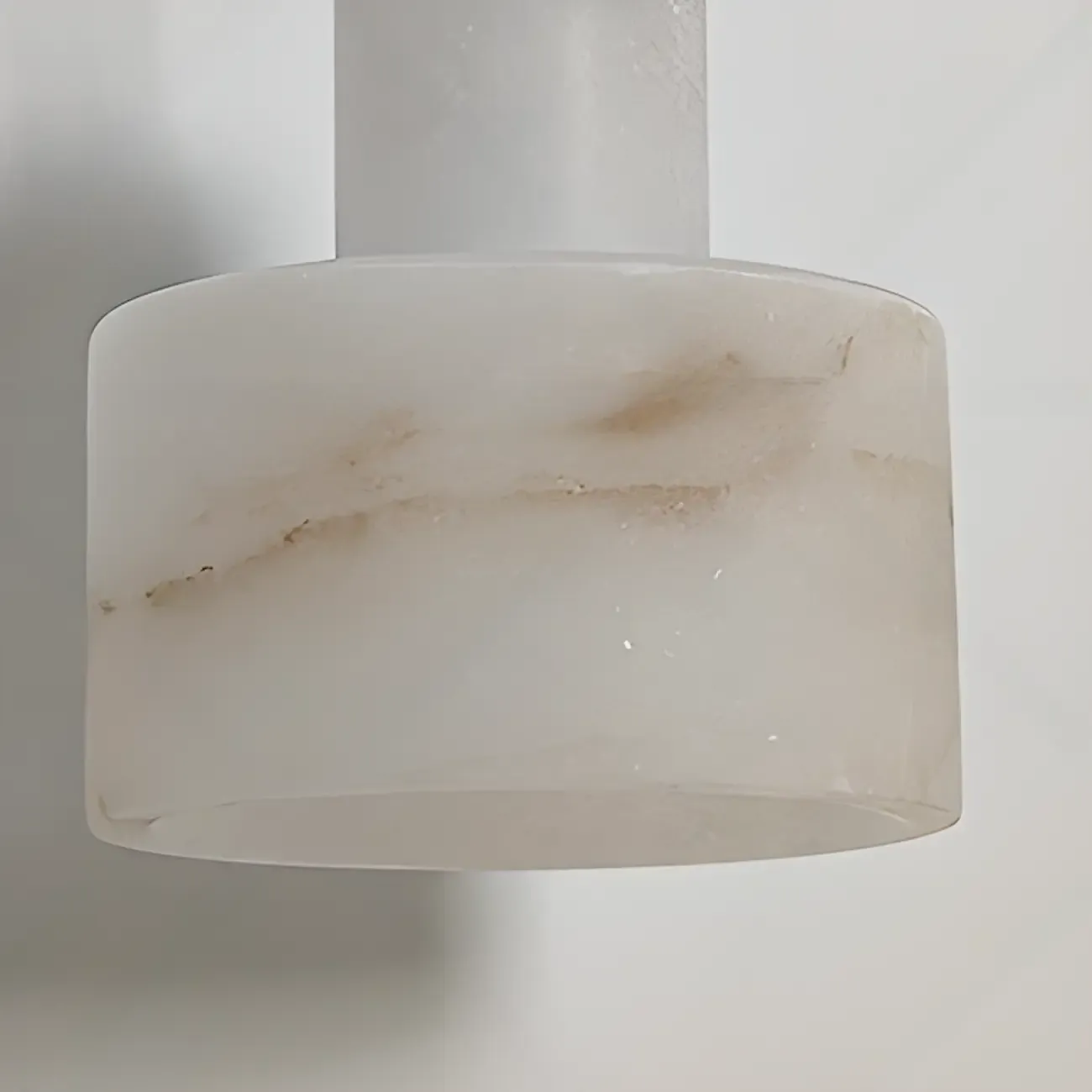 Modern Cylinder White Stone Hanging Pendant Light