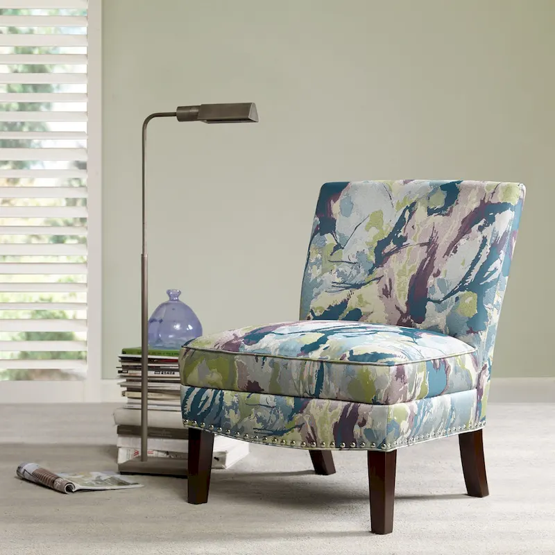 Madison Park Alex Artistic Print Armless Slipper Accent Chair