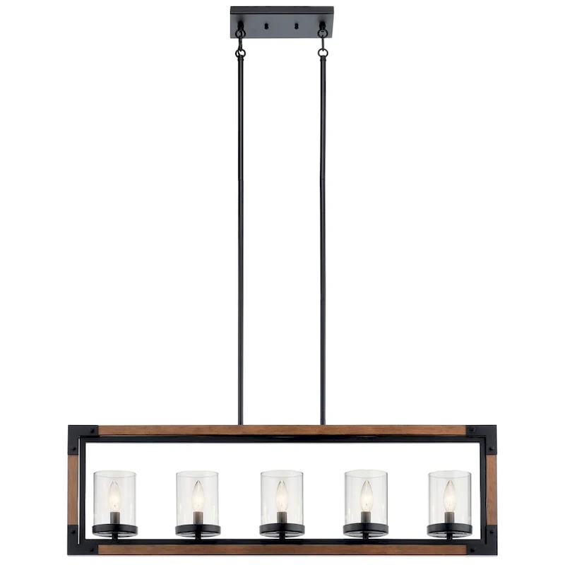 Kichler Marimount 5-light Auburn Stained Finish Linear Chandelier