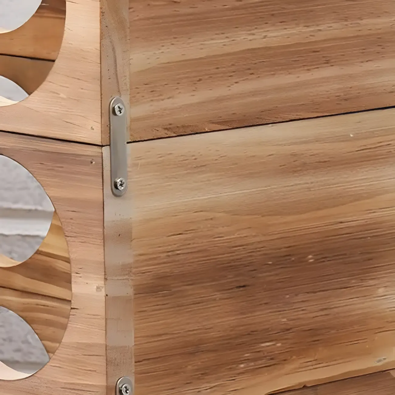 Natural Wooden Stackable Wine Rack Tabletop Wine Holder