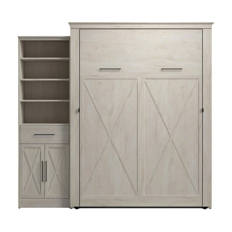 Key West Queen Murphy Bed with Wardrobe (94W) by Bestar