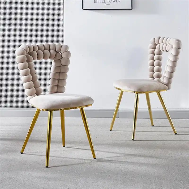 GEITIN Modern Dining Chair with Metal Legs Set of 2