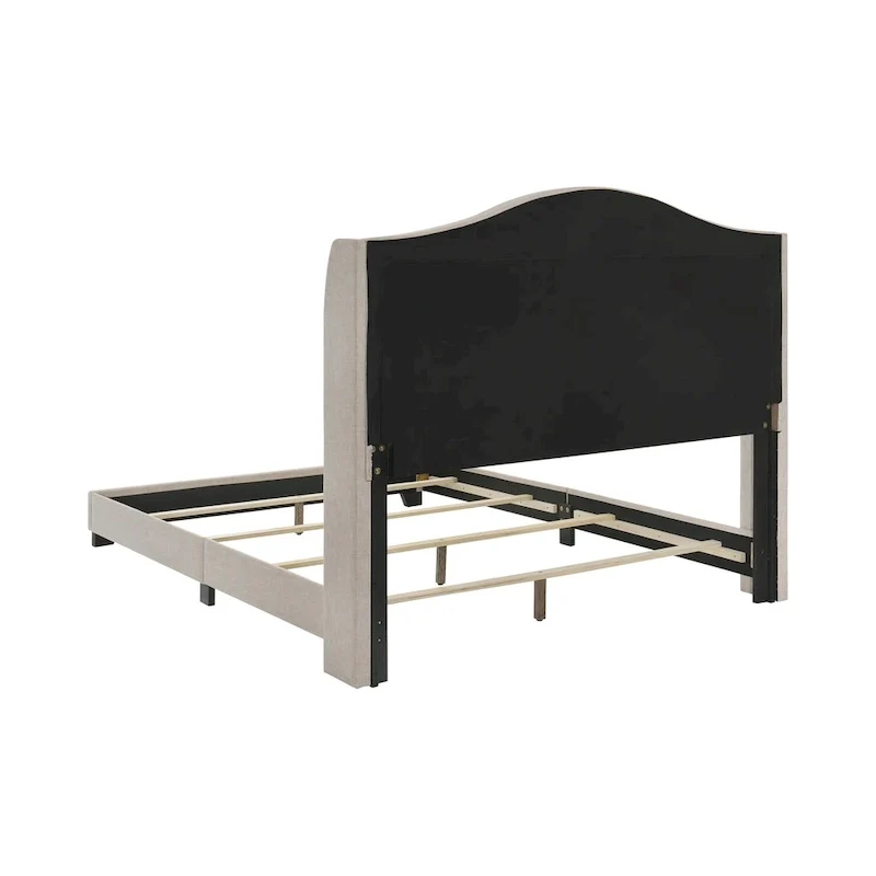 Maassluis Camelback Demi-wing Tufted Upholstered Bed