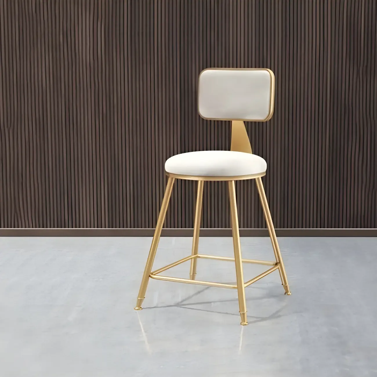 Round Velvet Upholstered Counter Bar Stools