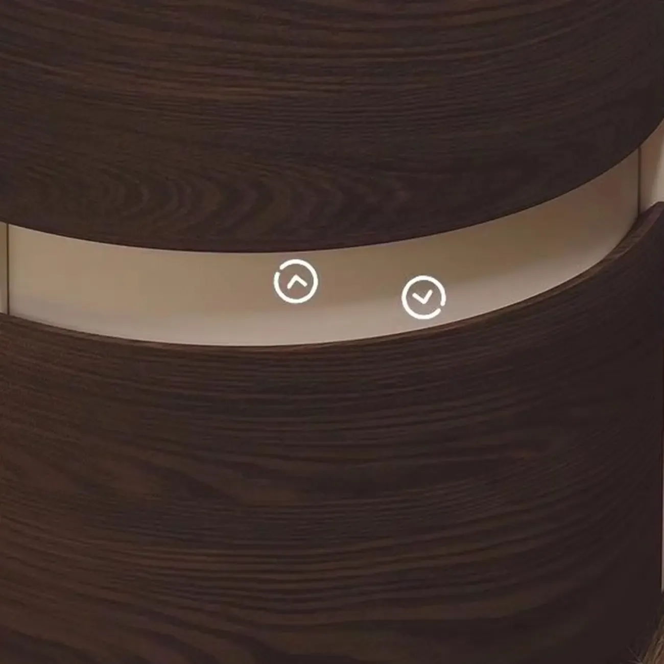 Narrow Pine Wood Soft-Close 2 Tier Round Bedside Table