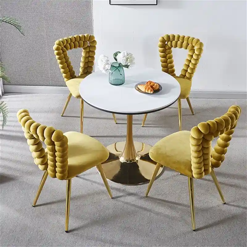 GEITIN Modern Dining Chair with Metal Legs Set of 2