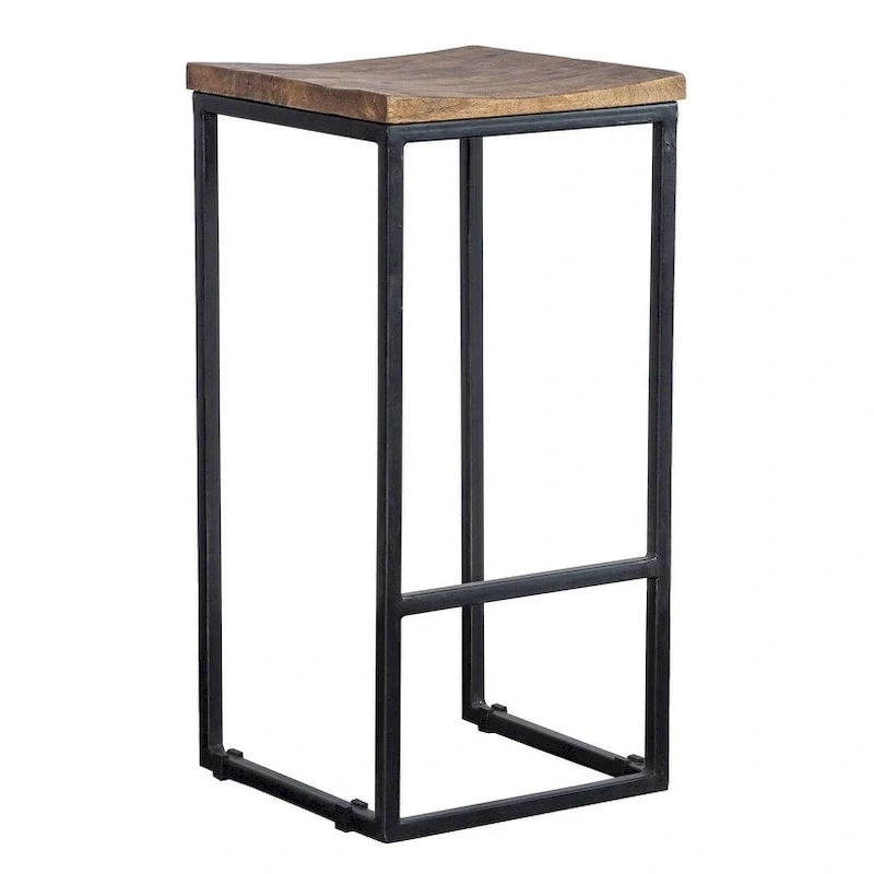 Carbon Loft Jarrell Wood and Iron Backless Stool
