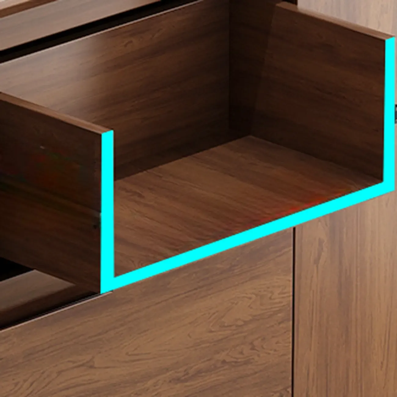 Casual Espresso Wood Sideboard with Drawers