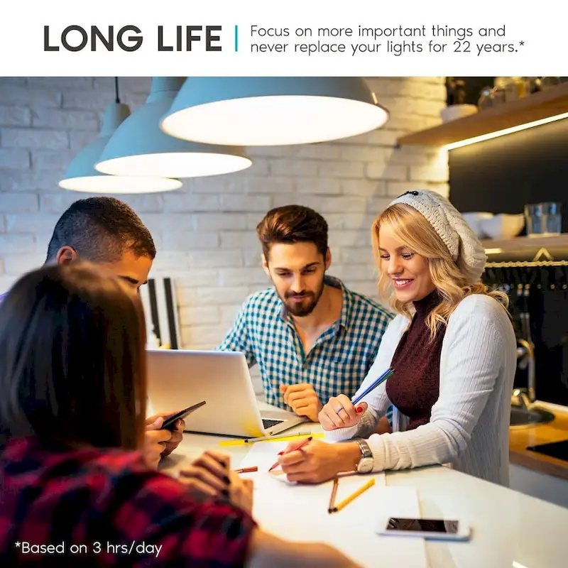 Luxrite A19 LED Light Bulbs 100W Equivalent Dimmable, 1600 Lumens, Enclosed Fixture Rated, Energy Star, E26 Base 16-Pack