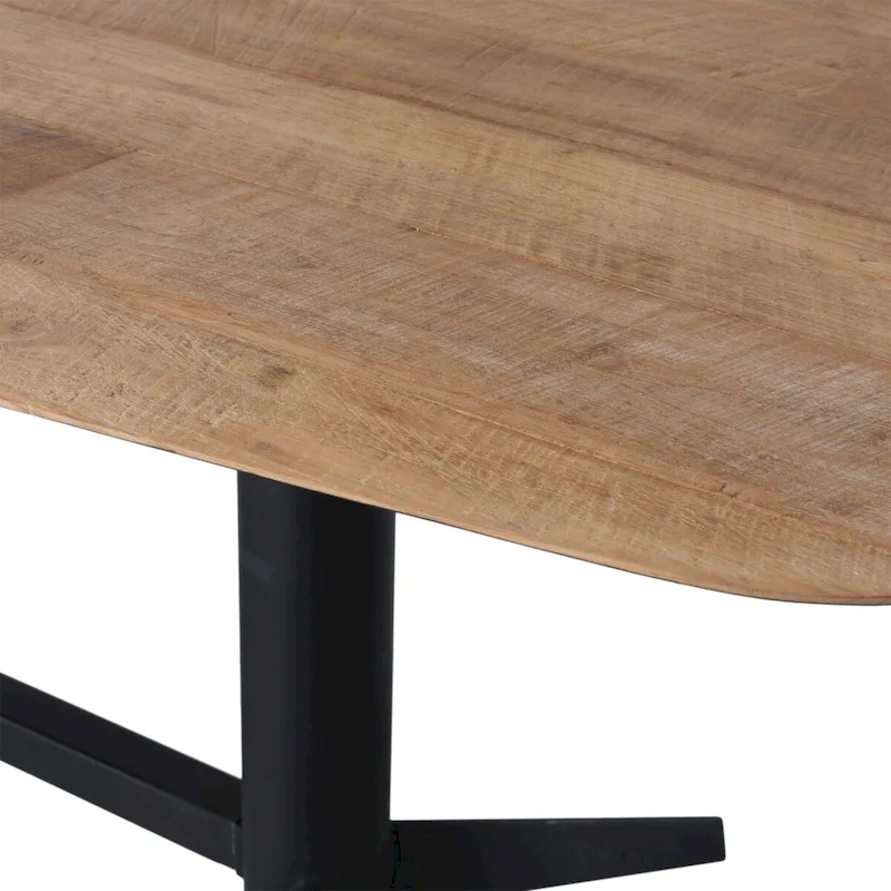 Lydia 102 Wide Teak Dining Table, Black