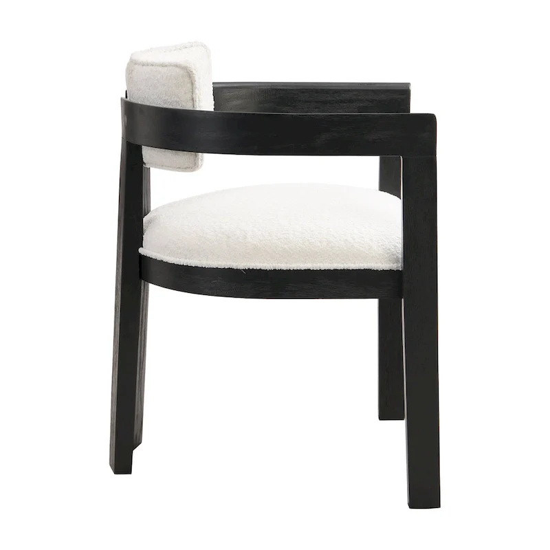 Conrad Sophisticated Modern Dining Chair With Armrest by Christopher Knight Home