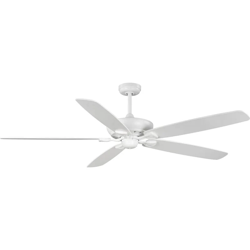 Kennedale Collection 72-Inch Five-Blade DC Motor Transitional Ceiling Fan Driftwood Matte White - 72 in x 72 in x 18 in