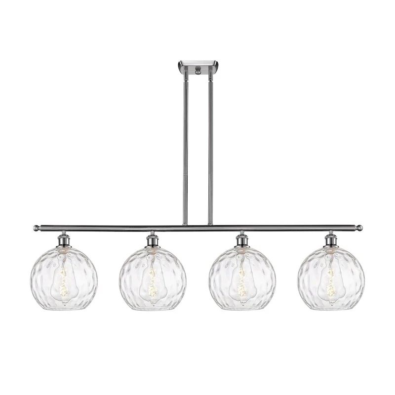 Innovations Lighting Athens Water Glass - 4 Light 48  Island Light