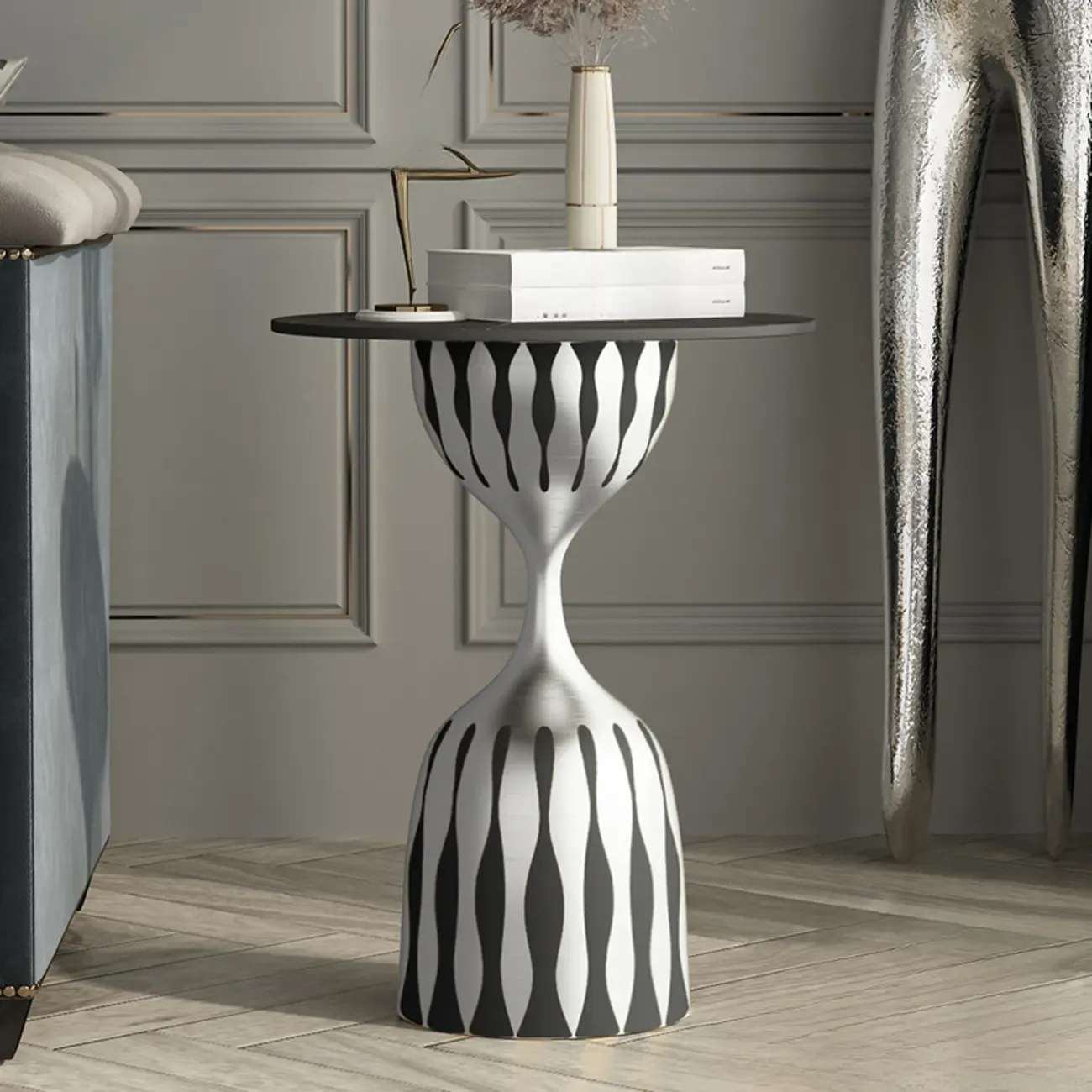 Living Room Round Marble Top Side Table