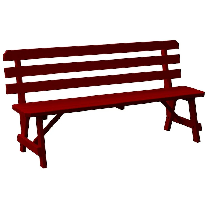 Pine 5' Traditional Backed Bench