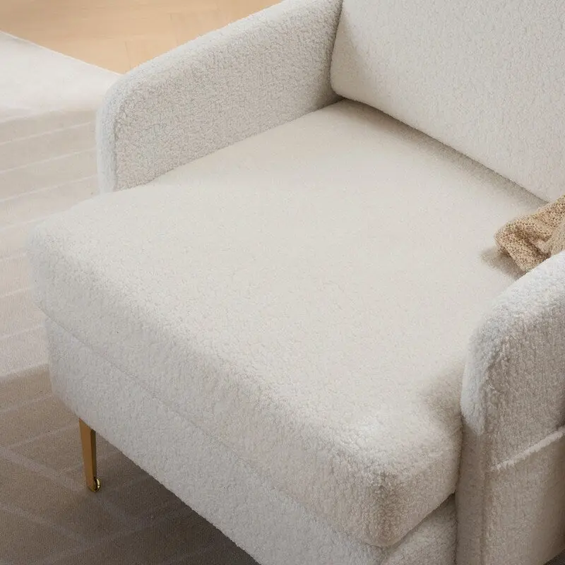 Upholstered Linen Accent Armchair