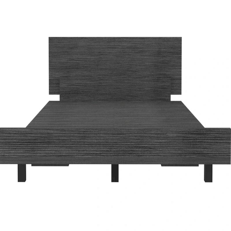 TUHOME Kaia Bed Base with Headboard, Twin