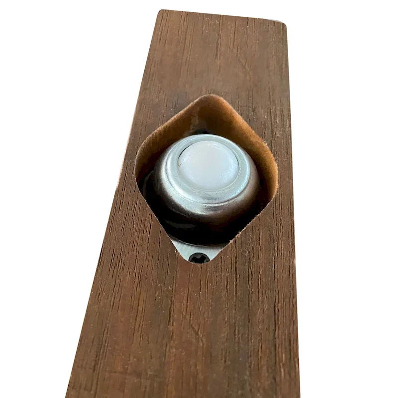 Poly & Bark Jarmo Ottoman with Adjustable Walnut Table - Full Grain Genuine Italian Leather