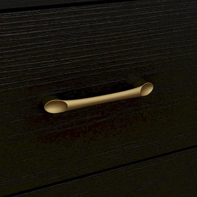 Versatile 9-Drawer Dresser - Sleek Black & Gold, Premium Quality Chest