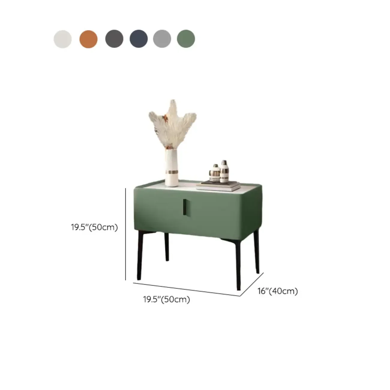 Modern Narrow Nightstand with Drawer