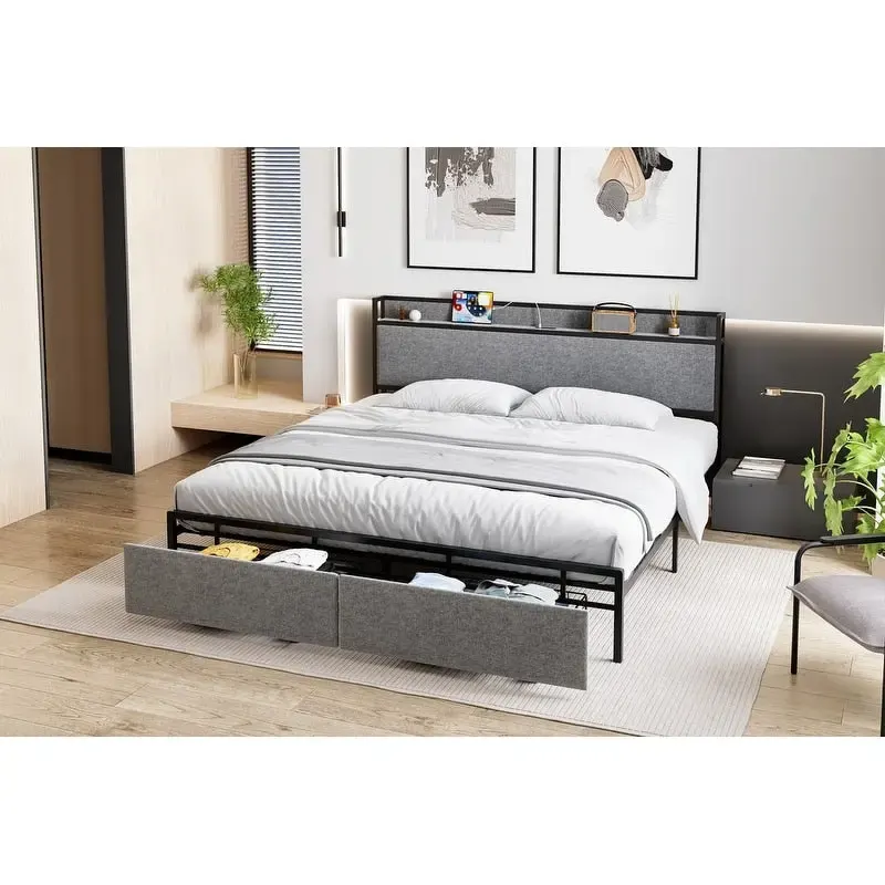 JX bed with drawers at the end of the bed