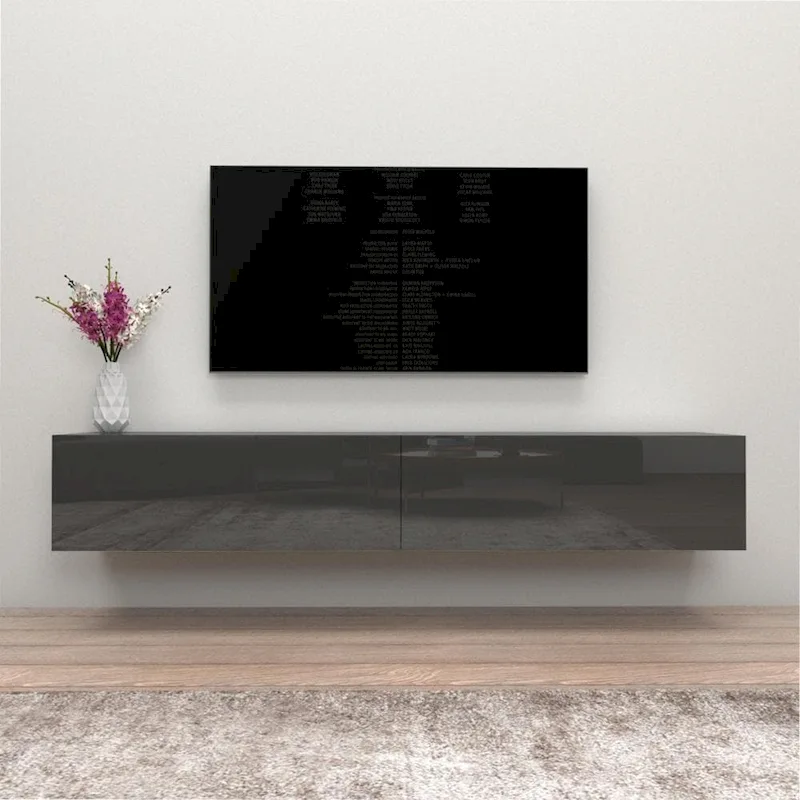 Berno 71-in. Modern Glossy Wall-mounted Floating TV Stand