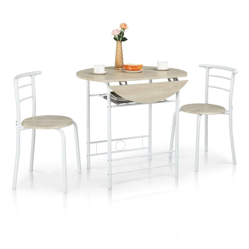 31.5 Drop Leaf Dining Table for Small Space,Small Kitchen Table Set for 2