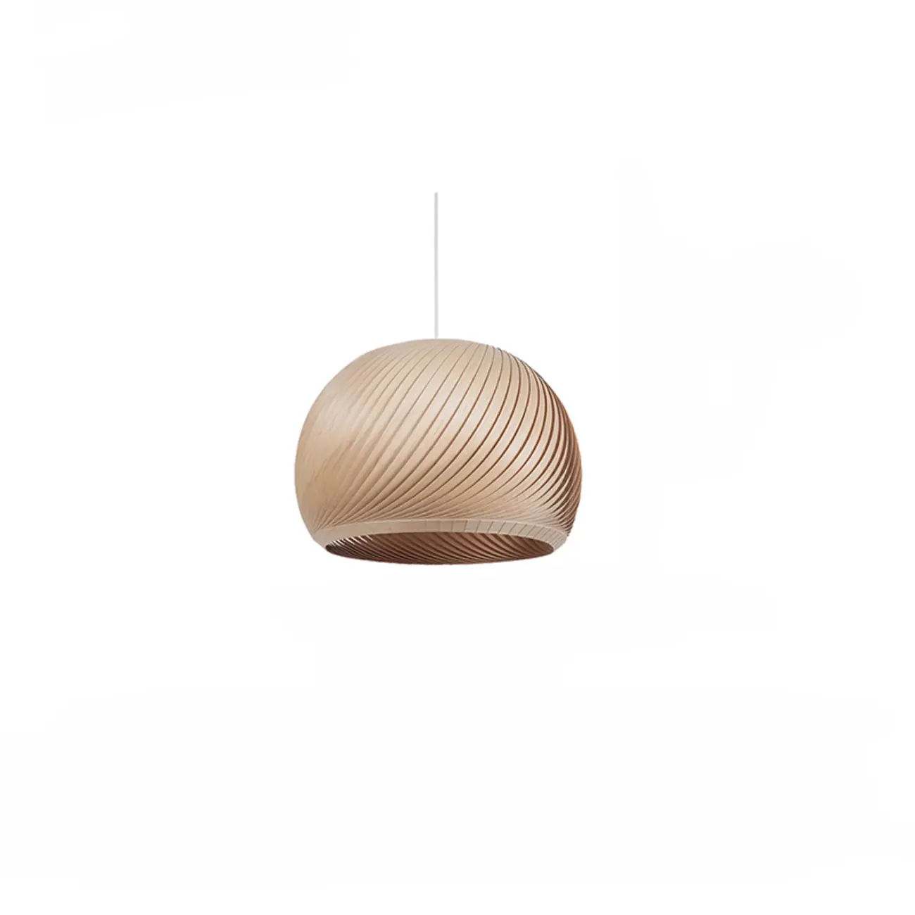 Minimalist Wooden Round Ball Pendant Lamp for Dining Room