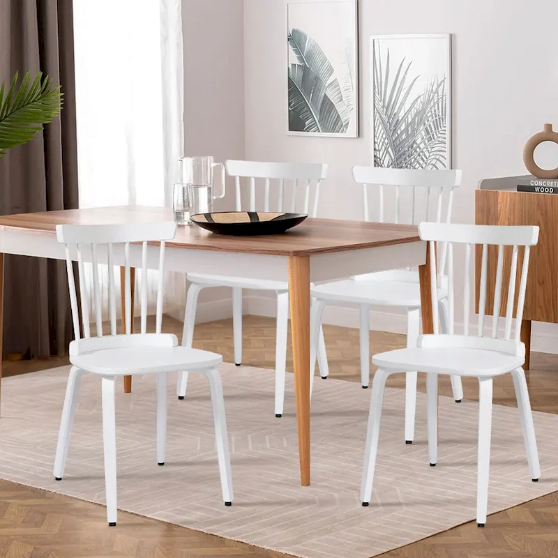 Solid Wood Spindle Back Windsor Dining Chairs, Set of 2 - 17.44 (W) x 19.7 (D) x 33.1 (H)