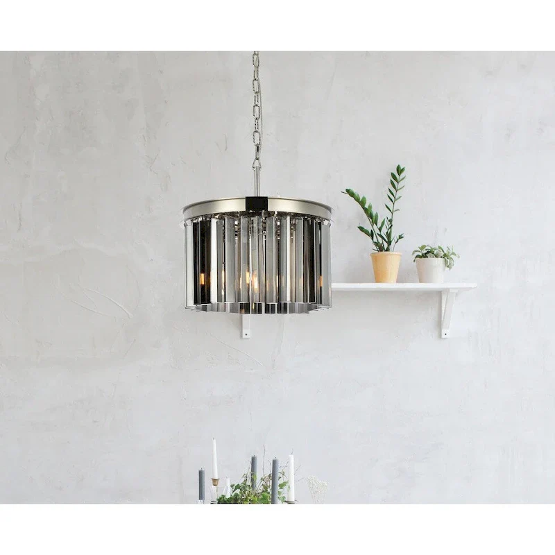 Royce Edge 3-Light Polished Nickel Pendant