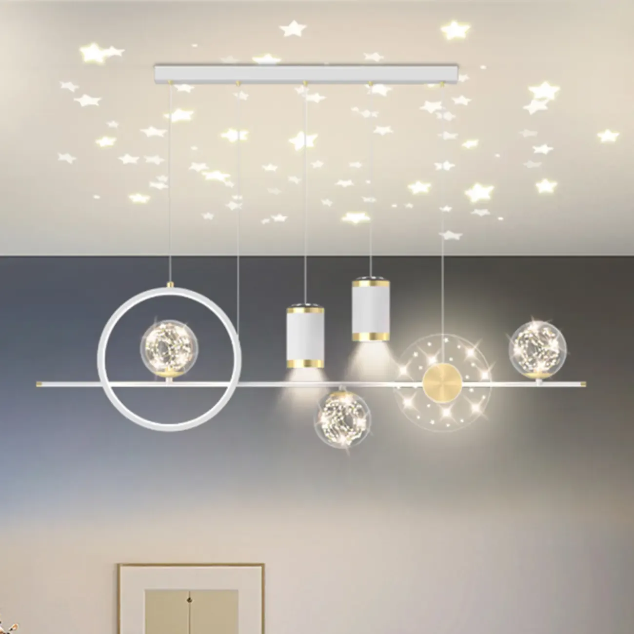 Luxury Adjustable Multi-Light Island Pendant Light