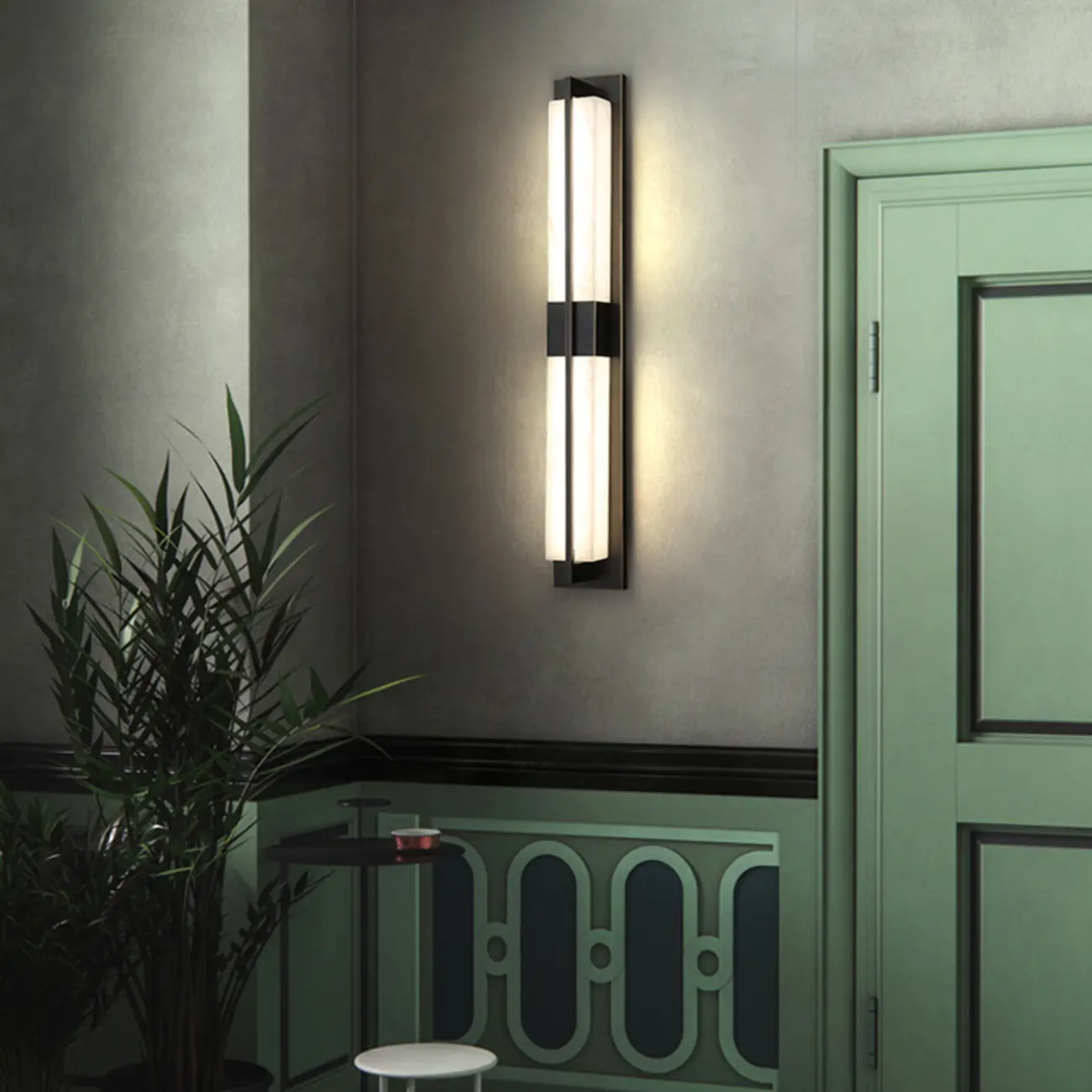 Modern Art Alloy Rectangular Wall light