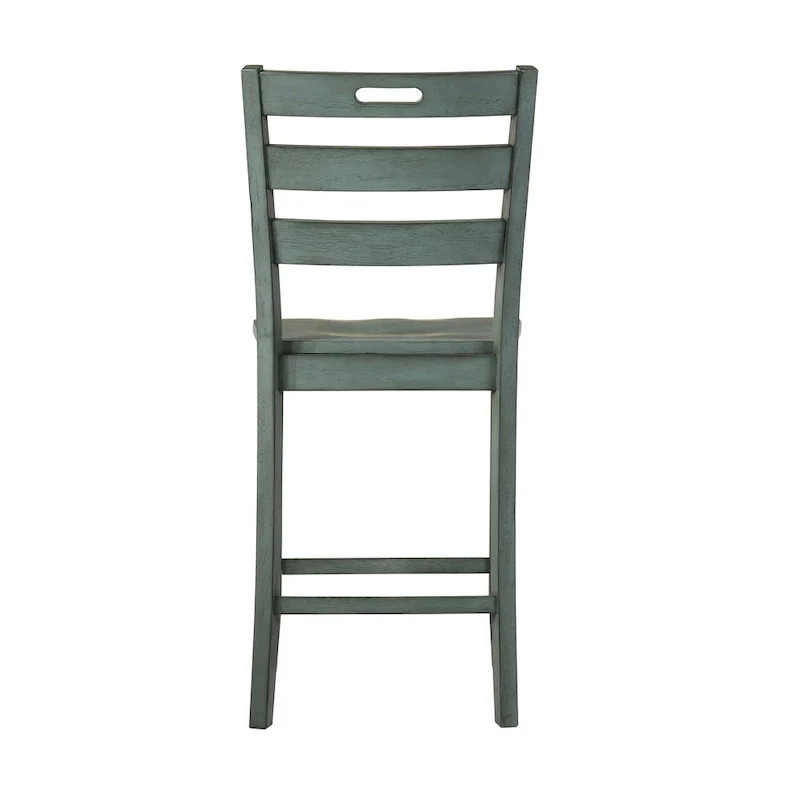 Rangel Rustic Wood Ladder Back Counter Height Chairs by Furniture of America (Set of 2)