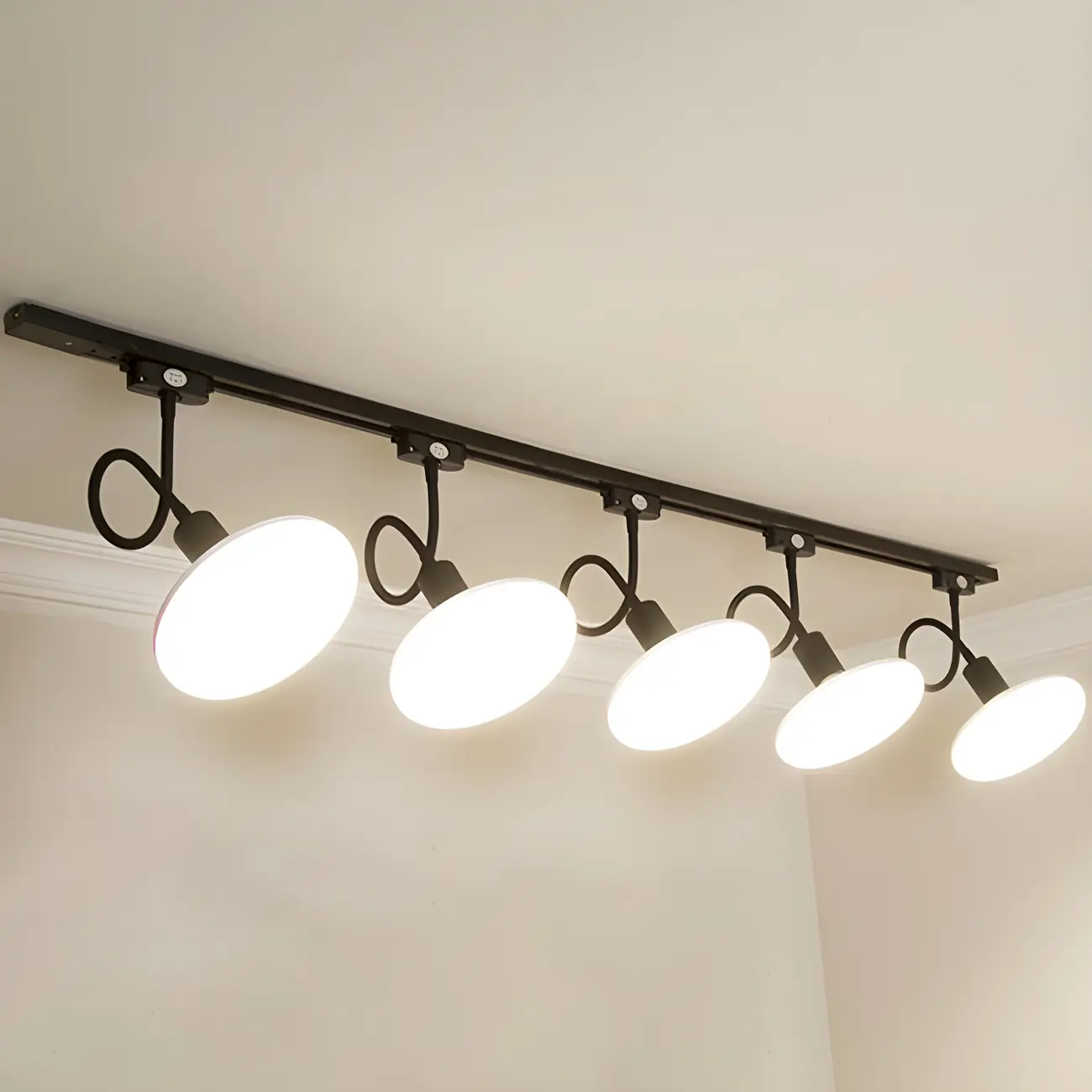 5-Light Modern LED Track Lighting with Adjustable Head