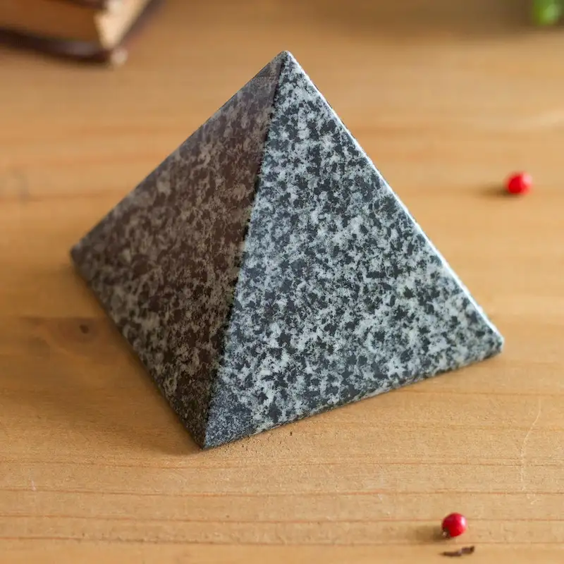 Novica Handmade Speckled Pyramid Tourmaline And Quartz Gemstone Figurine (2.5 Inch)