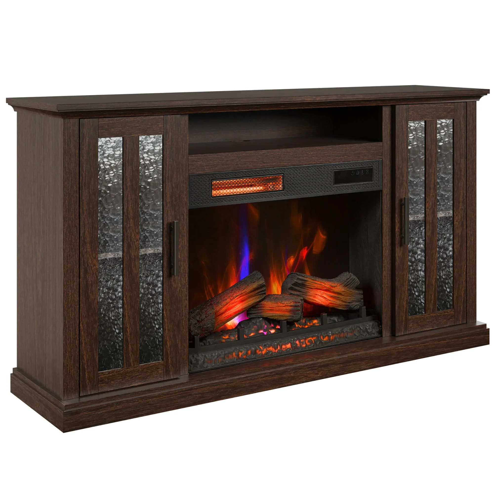 duraflame? Farmhouse Electric Fireplace TV Stand Media Console
