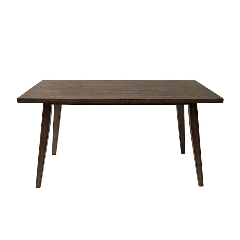 7-Piece Mid-Century Dining Set with Rectangular Table & 6 Chairs