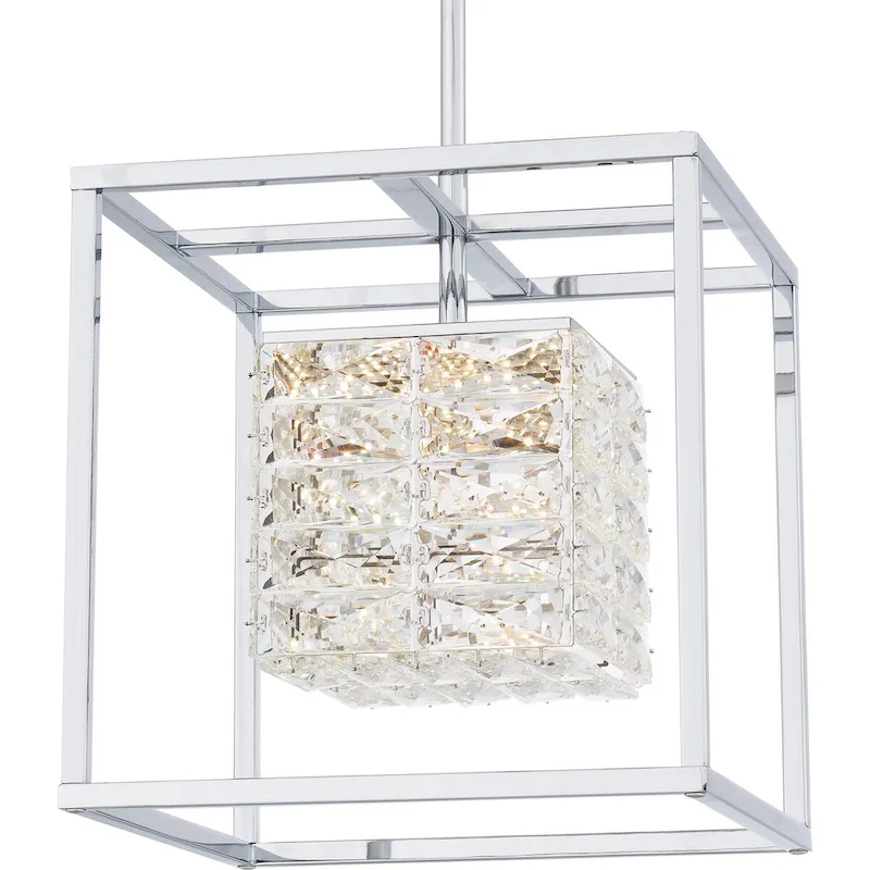 Dazzle Integrated LED Polished Chrome Pendant Light