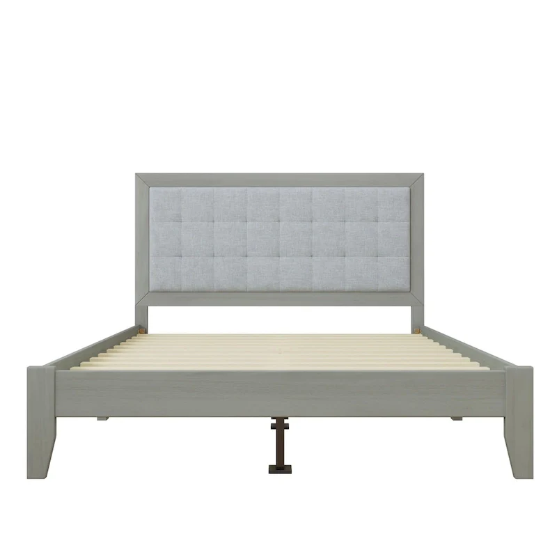 Christopher Knight Home - Emery Mid-Century Panel Bed Frame with Tufted Headboard