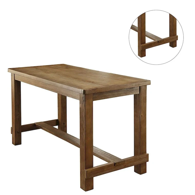 Rectangular Counter Height Table in Natural Tone - Natural Tone