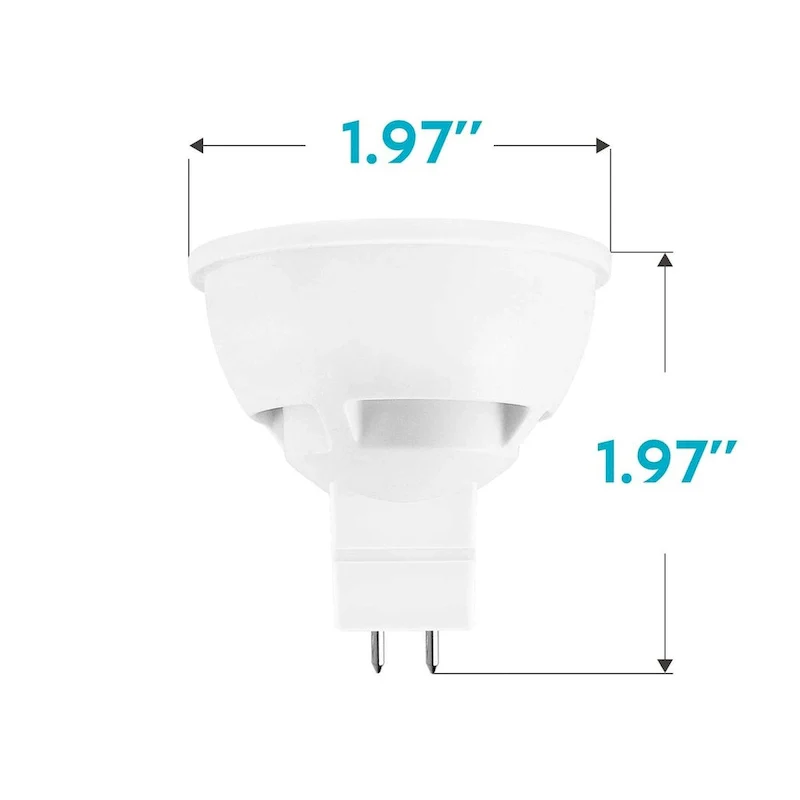 Luxrite MR16 LED Bulb 50W Equivalent, 12V, Dimmable, 500 Lumens, GU5.3 LED Bulb 6.5W, Enclosed Fixture Rated (12 Pack)