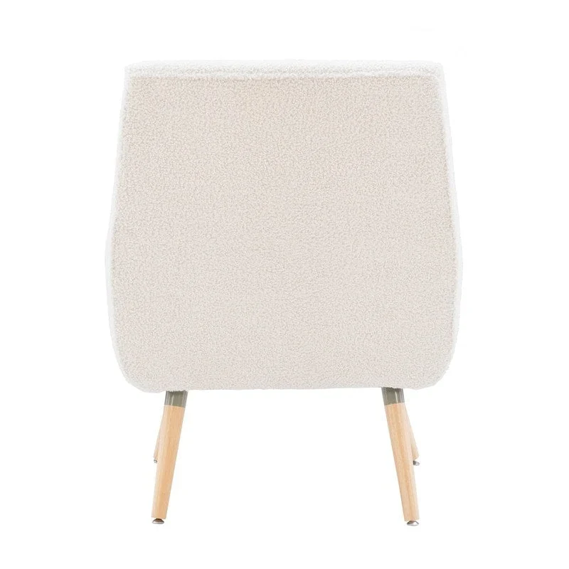 Arlo White Faux Sherpa Accent Chair