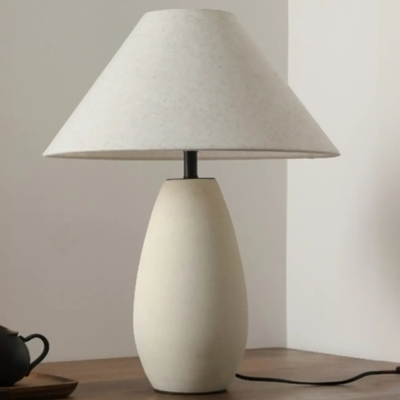 Elegant Ceramic Table Lamp with Fabric Shade