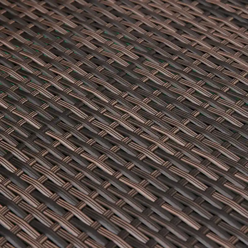 Outsunny 5-piece Wicker Patio Chairs, Ottomans, and Coffee Table Set