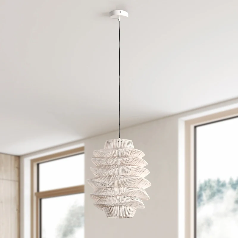 Barlow 1-Light Rattan Woven Pendant By Kosas Home