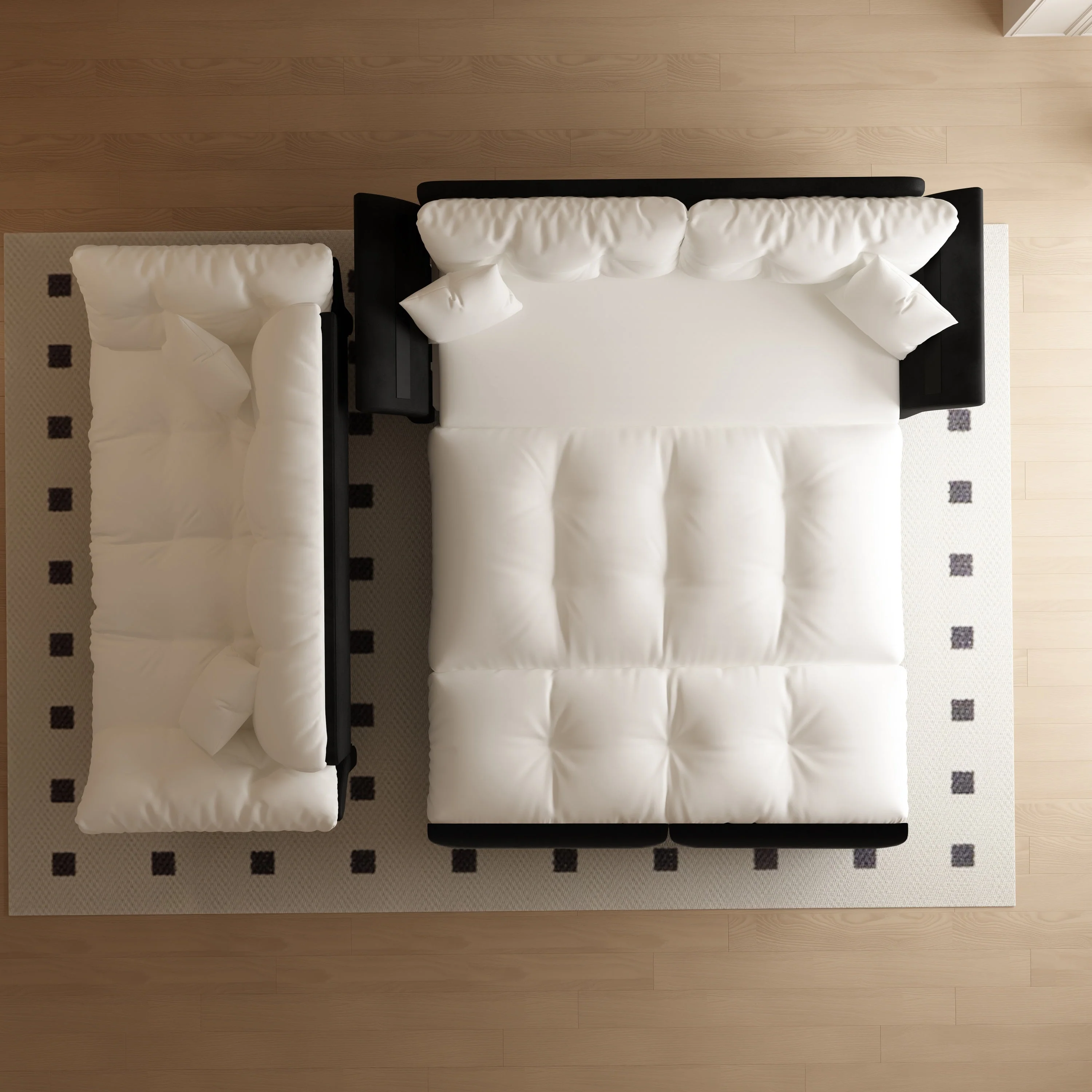 Walker Edison | 3-in-1 Convertible Queen Pull Out Sofa Bed